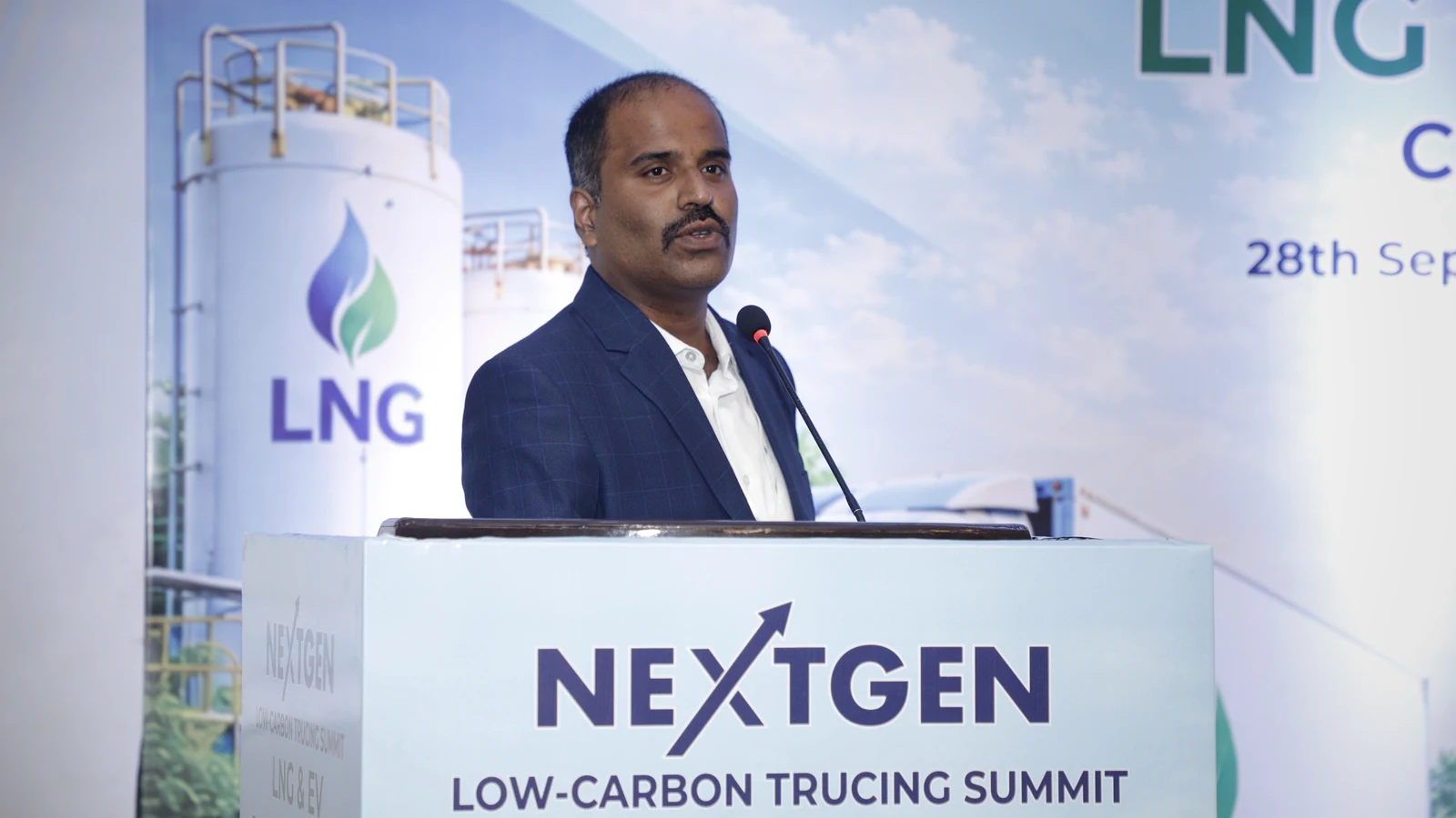 Ranjith Kumar presenting The Golden Age of LNG at NextGen Low-Carbon Trucking Summit 2026
